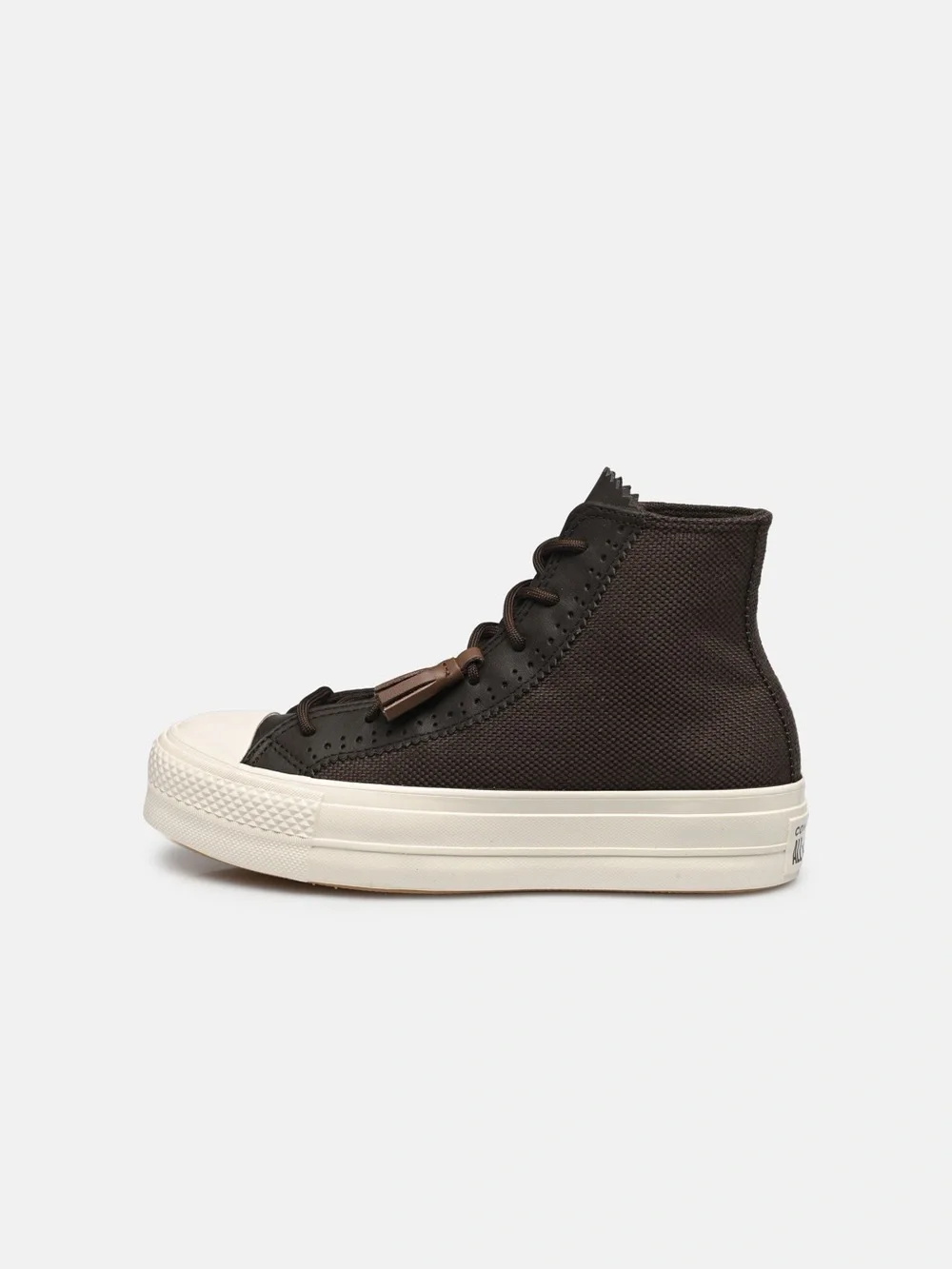 Converse Chuck Taylor All Star Lift Crafted Tassl women's brown canvas sneakers
